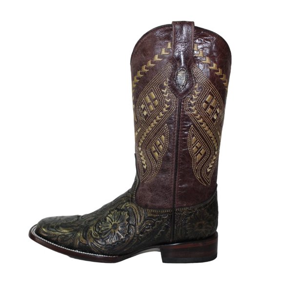 Ferrini Cleopatra Gold Square Toe Cowgirl Boots Women's 9.5 B NEW! - Picture 13 of 16